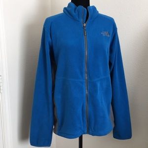 Men’s North Face Cobalt Blue and Grey Zip-up